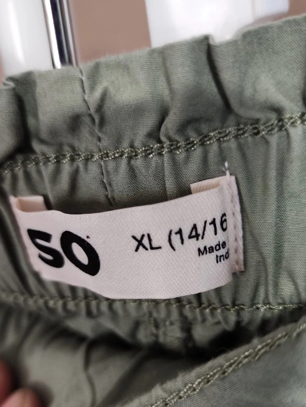 Girl's Casual Cargo Pants in Sage Green - Relaxed Fit